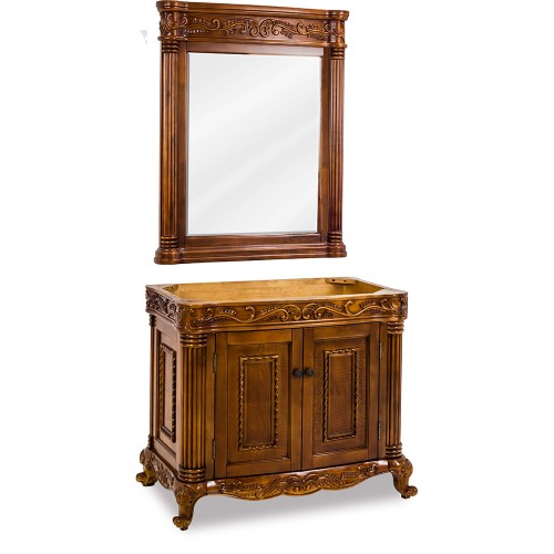 Burled Ornate Jeffrey Alexander Vanity   39-11/16 x 22-1/2