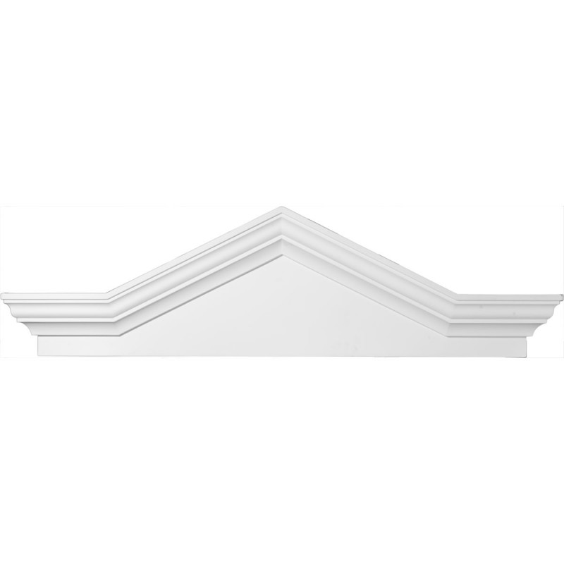 52 1/8W x 16H x 2 3/8P Peaked Cap Pediment with Flankers