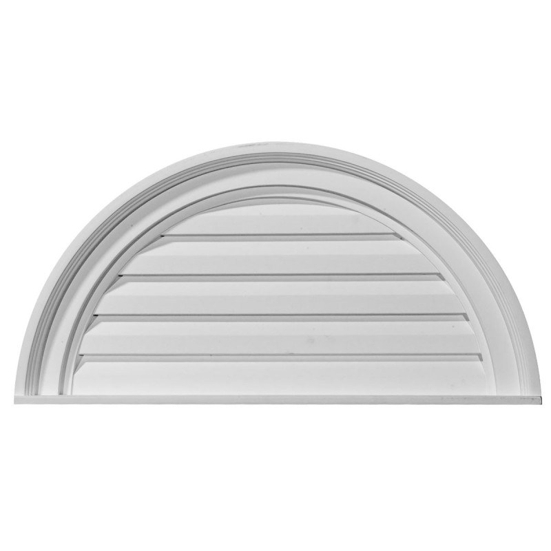 32W x 16H Half Round Gable Vent Louver Decorative