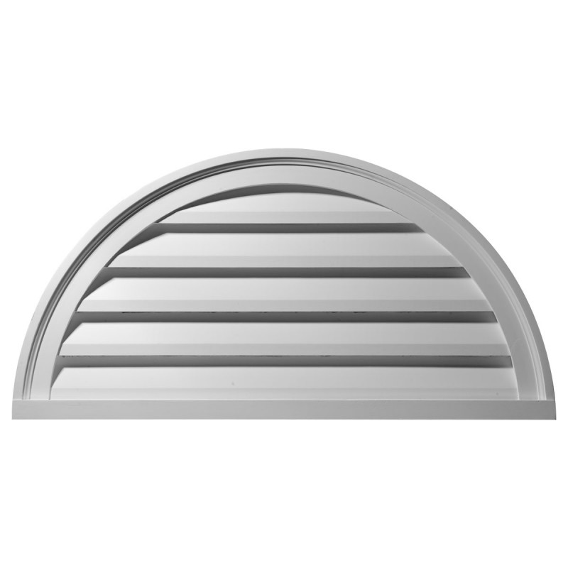 40W x 20H Half Round Gable Vent Louver Functional