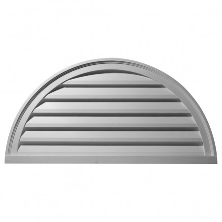 48W x 24H Half Round Gable Vent Louver Decorative