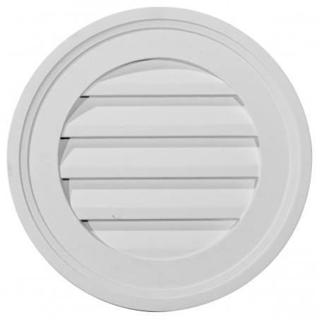 16W x 16H Round Gable Vent Louver Functional