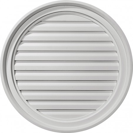 24W x 24H Round Gable Vent Louver Functional