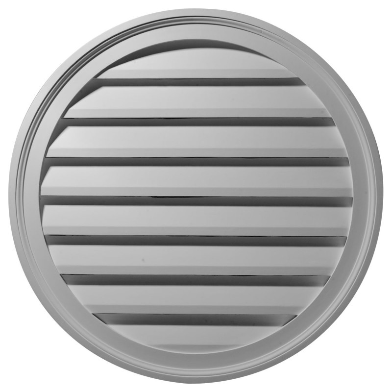 36W x 36H Round Gable Vent Louver Functional