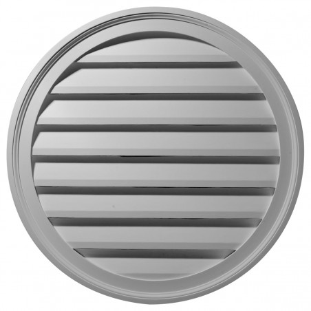 36W x 36H Round Gable Vent Louver Functional