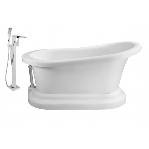 Faucet and Tub Set Streamline 60" Freestanding NH120CH-100