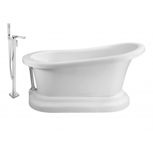 Faucet and Tub Set Streamline 60" Freestanding NH120CH-140