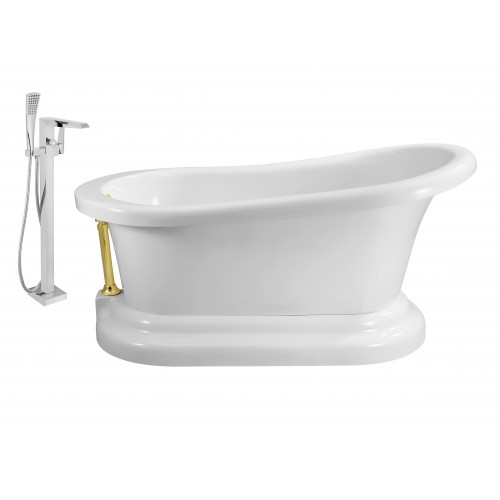 Faucet and Tub Set Streamline 60" Freestanding NH120GLD-100