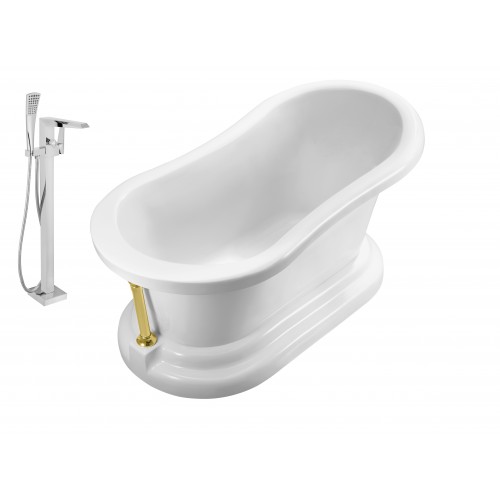 Faucet and Tub Set Streamline 60" Freestanding NH120GLD-100