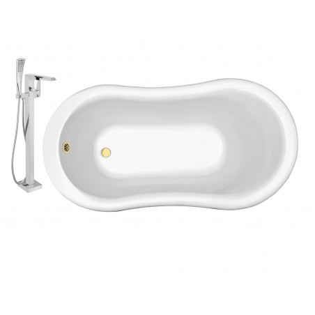 Faucet and Tub Set Streamline 60" Freestanding NH120GLD-100