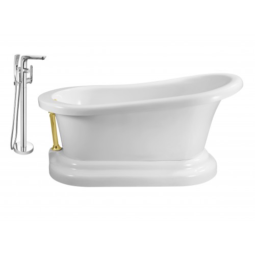 Faucet and Tub Set Streamline 60" Freestanding NH120GLD-120
