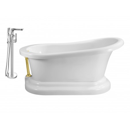 Faucet and Tub Set Streamline 60" Freestanding NH120GLD-120