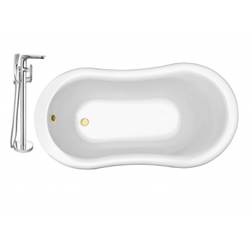 Faucet and Tub Set Streamline 60" Freestanding NH120GLD-120