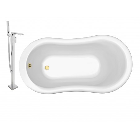 Faucet and Tub Set Streamline 60" Freestanding NH120GLD-140