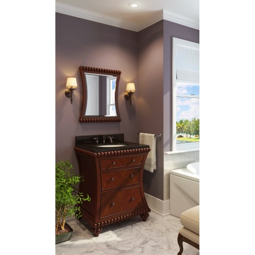 Rosewood Beaded Jeffrey Alexander Vanity   30 x 23 x 35-1/