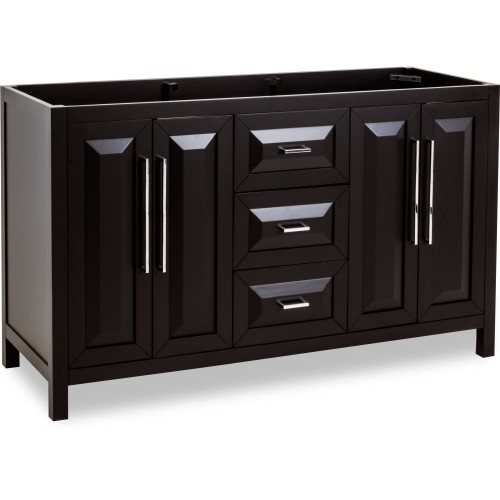 59" Black Modern Bathroom Vanity VAN101D-60