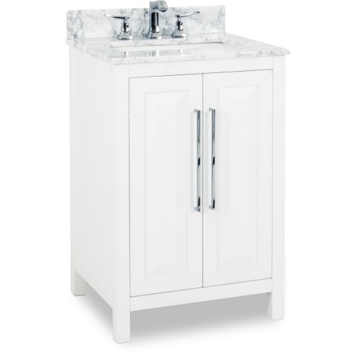 24" White Modern Bathroom Vanity VAN104-24-T 