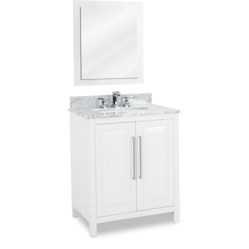 30" White Modern Bathroom Vanity VAN104-30-T 