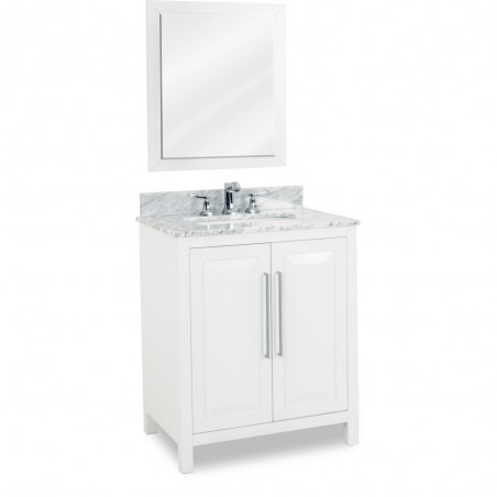 30" White Modern Bathroom Vanity VAN104-30-T 