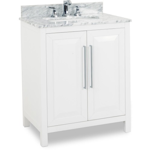 30" White Modern Bathroom Vanity VAN104-30-T 